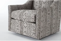 Emerson III 33" Swivel Accent Chair -Furniture Store 300764 multicolor fabric accent chair detail 45