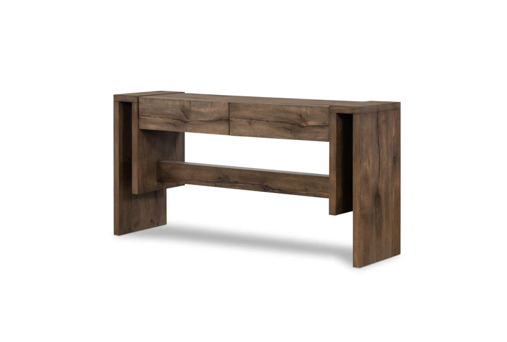 Double Alter Style Oak Veneer Console 3 Double Alter Style Oak Veneer Console