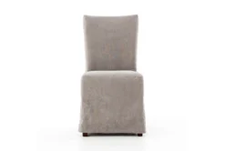 Grey Slip Cover Dining Chair -Furniture Store 301059 grey cotton dining chair front 02
