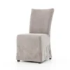 Grey Slip Cover Dining Chair -Furniture Store 301059 grey cotton dining chair signature 01