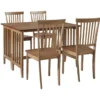 Hopper Walnut 47" Drop Leaf Dining Set For 4 -Furniture Store 301071 brown wood dining set signature 01