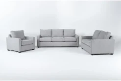 Mathers Oyster 3 Piece Queen Sleeper Sofa, Loveseat & Chair Set