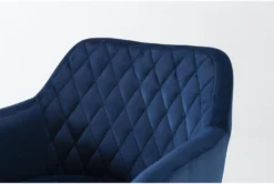 Cassandra Navy Velvet Rolling Office Chair -Furniture Store 301763 blue velvet office chair detail 44