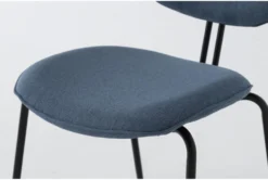 Iago Navy Armless Chair -Furniture Store 301771 blue fabric office chair detail 45