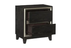 Gilian Nightstand 15 Gilian Nightstand -Furniture Store 301965 black wood nightstand detail 44