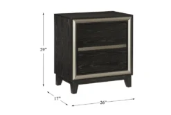 Gilian Nightstand 16 Gilian Nightstand -Furniture Store 301965 black wood nightstand detail 45
