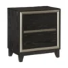 Gilian Nightstand -Furniture Store 301965 black wood nightstand signature 01