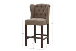 Lydia Brown Tufted Wing Counter Stool -Furniture Store 302192 detail 45