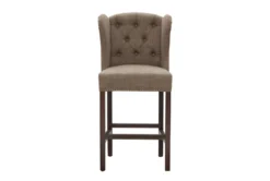 Lydia Brown Tufted Wing Counter Stool -Furniture Store 302192 front 02