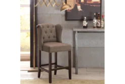 Lydia Brown Tufted Wing Counter Stool -Furniture Store 302192 room 85