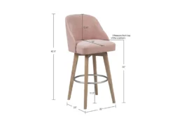 Marshall Pink Bar Stool With Swivel Seat 15 Marshall Pink Bar Stool With Swivel Seat -Furniture Store 302199 detail 45