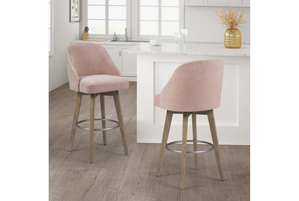 Marshall Pink Bar Stool With Swivel Seat 10 Marshall Pink Bar Stool With Swivel Seat - Image 8