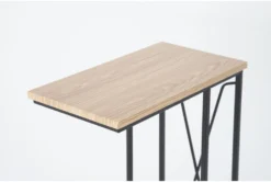 Colter Metal + Wood C-Table -Furniture Store 302383 black metal accent table detail 44