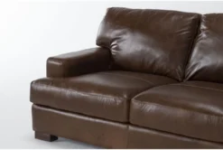Grisham Leather 68" Loveseat -Furniture Store 302421 brown leather loveseat detail 45