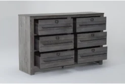 Bates 6 Drawer Dresser -Furniture Store 302533 brown wood dresser side 19