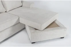 Alessandro Moonstone Queen Sleeper Sofa With Reversible Chaise -Furniture Store 303488 beige fabric reversible sofa chaise detail 45