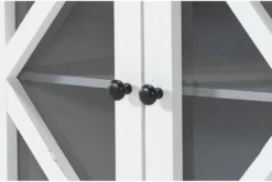 Sinclair White 58" Corner Tv Stand -Furniture Store 303509 white wood media console detail 46