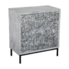 Gray Carved Wood 3 Drawer Cabinet -Furniture Store 303588 grey wood chest signature 01