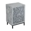 Grey Carved Wood Accent Table -Furniture Store 303589 grey wood chest signature 01