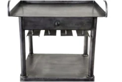 Industrial Iron Bar Cart -Furniture Store 303606 grey metal bar cart detail 45