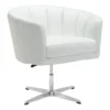 Willow Faux Leather White Swivel Office Chair -Furniture Store 303844 signature 01