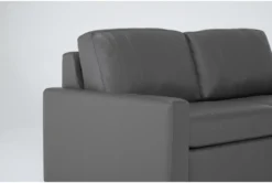 Mackenzie Charcoal Leather 74" Queen Sofa Sleeper -Furniture Store 303877 grey leather sleeper detail 45