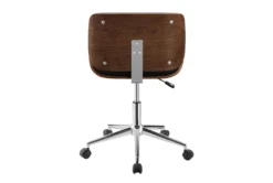 Ronnie Black Faux Leather + Wood Adjustable Office Chair -Furniture Store 303887 black polyurethane office chair back 83