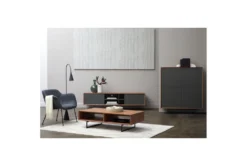 Denrock 71" Walnut TV Stand 16 Denrock 71" Walnut TV Stand -Furniture Store 304022 brown wood media console detail 49