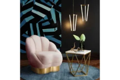 Lotus Blush Velvet Accent Chair -Furniture Store 304102 pink fabric accent chair room 85