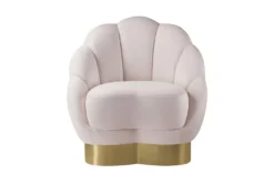Lotus Blush Velvet Accent Chair
