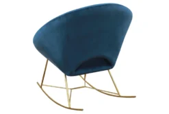 Blake Navy Rocking Chair -Furniture Store 304180 blue fabric rocker back 82