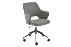 Valita Charcoal Gray Fabric Office Chair With Black Base -Furniture Store 304216 grey fabric office chair detail 45