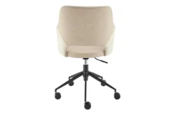 Valita Ivory Faux Leather & Fabric Office Chair -Furniture Store 304218 beige leather office chair detail 47