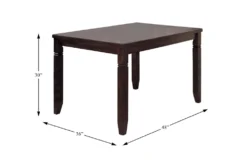 Euro Espresso 48" Dining Set For 4 -Furniture Store 304353 brown wood dining set detail 44