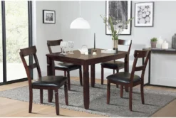 Euro Espresso 48" Dining Set For 4 -Furniture Store 304353 brown wood dining set room 86