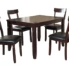 Euro Espresso 48" Dining Set For 4 -Furniture Store 304353 brown wood dining set signature 01