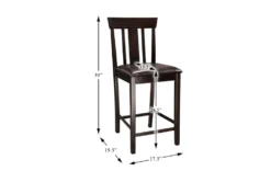 Sedley Espresso Counter Height Chair Set Of 2 -Furniture Store 304364 brown wood counter height stool detail 44