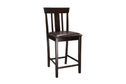 Sedley Espresso Counter Height Chair Set Of 2 -Furniture Store 304364 brown wood counter height stool side 14