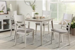 Josie White 48" Dining Set For 4 -Furniture Store 304397 white wood dining set room 86