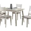 Josie White 48" Dining Set For 4 -Furniture Store 304397 white wood dining set signature 01