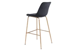 Black Velvet Bucket Bar Stool -Furniture Store 304450 black metal bar stool detail 45