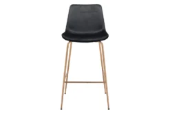 Black Velvet Bucket Bar Stool -Furniture Store 304450 black metal bar stool detail 50
