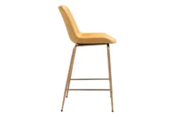 Yellow Velvet Bucket Counter Stool -Furniture Store 304452 yellow metal dining chair detail 44