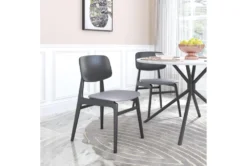 Modern Grey & Black Dining Chair Set Of 2 -Furniture Store 304468 grey wood dining chair room 86