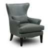 Grey Leather Wingback Accent Chair -Furniture Store 304544 grey leather accent chair signature 01
