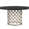 Tina Brass 55" Round Dining Table 1 Tina Brass 55" Round Dining Table -Furniture Store 304603 brown wood dining table signature 01