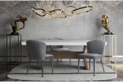 Marry Grey Velvet Dining Chair -Furniture Store 304624 grey fabric dining chair room 86