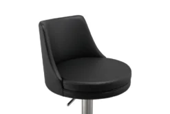 Meagan Black And Silver Adjustable Stool -Furniture Store 304671 black fabric counter height stool side 14