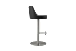 Meagan Black And Silver Adjustable Stool -Furniture Store 304671 black fabric counter height stool side 15