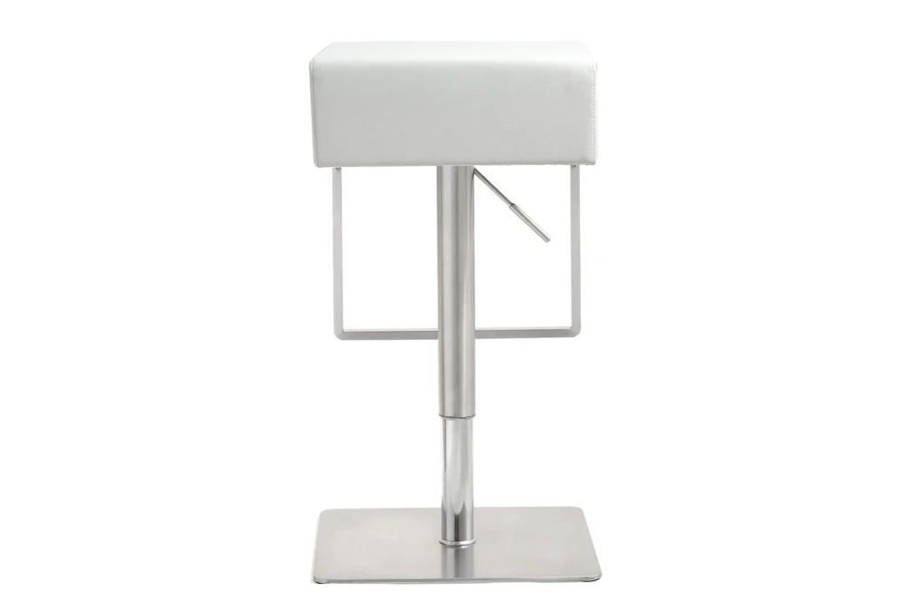 Elle White Stainless Adjustable Swivel Barstool 12 Elle White Stainless Adjustable Swivel Barstool - Image 10